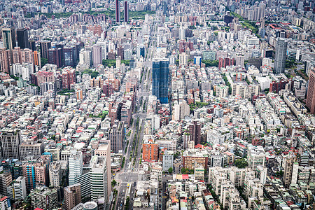 台北市空中观鸟瞰图风景交通摩天大楼省会市中心旅游场景建筑金融图片