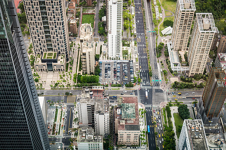 台北市空中观交通天空建筑日光摩天大楼商业城市景观金融旅行图片