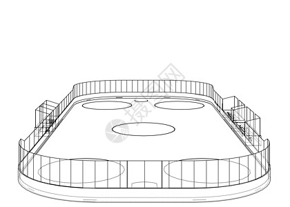 冰球区轮廓 韦克托联盟行动方案竞赛溜冰场体育场场地团队教练运动图片