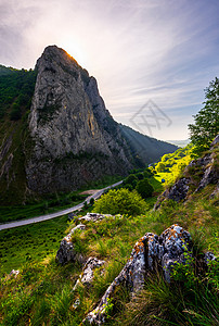 特拉斯考山峡谷爬坡旅行运输顶峰小路风景土地海拔起义图片