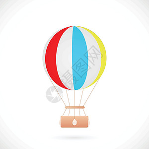 热空气气球插图航班天空古董海报横幅冒险运输漂浮卡通片艺术图片