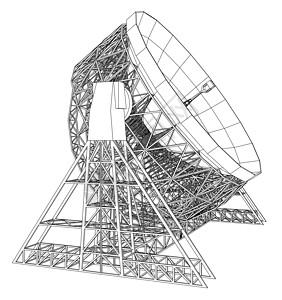 射电望远镜概念大纲 韦克托天文望远镜网络草图风景航天电波收音机播送雷达图片