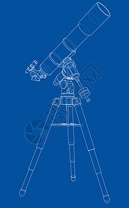 望远镜概念大纲 韦克托天文学玻璃手表光学插图宇宙工具科学草图镜片图片