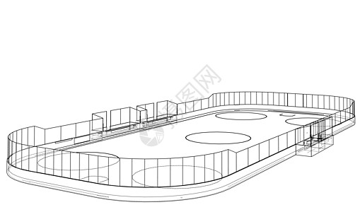 冰球区轮廓 韦克托中心比赛竞技场体育场草图游戏团队运动竞赛行动图片