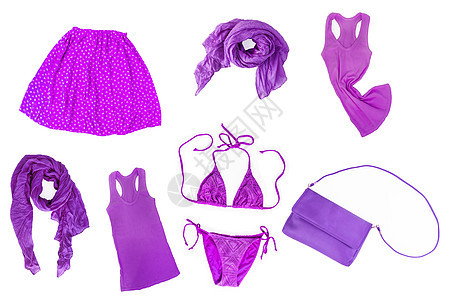 时尚紫色丁香粉红色夏季春季女性 c 的拼贴画围巾假期店铺纺织品配饰比基尼离合器服装零售魅力图片