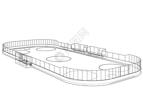 冰球区轮廓 韦克托竞技场操场溜冰场团队滑冰联盟插图竞赛闲暇行动图片