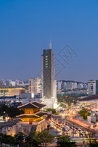 首尔东达门门地标建筑吸引力城市入口市中心摩天大楼旅游街道文化图片
