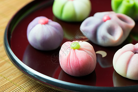 日式日本传统甜食大桥叶子小吃饺子糖果抹茶年糕食物蛋糕美食甜点图片