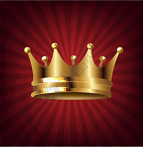 红色皱纹森伯斯特纹理与金色生长奢华女王君主权威光束皇冠波峰纹章贵族国王图片