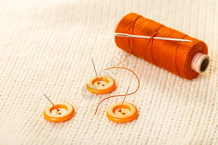 彩色线和按钮剪裁卷轴衣服筒管爱好针线活别针裁缝纺织品工作图片