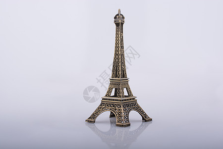小型模型埃菲尔铁塔旅行建筑学纪念碑国家旅游金属铁塔雕像纪念品白色图片