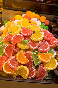 柠檬形状 美味的糖果和糖果食物庆典小吃孩子图片