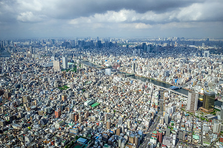 日本东京市天线空中观测 日本景观观光商业蓝天鸟瞰图天际地标天空市中心城市图片