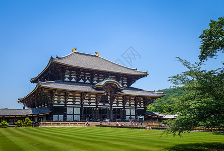 日本纳拉 Todaiji寺庙建筑天空宗教佛教徒遗产吸引力公园神社世界地标图片