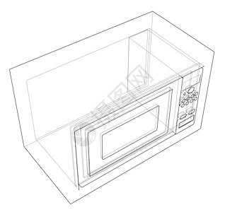 微波概念 韦克托电气机器工程家电器具电子产品项目技术房子白色图片