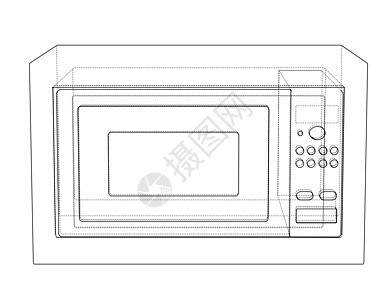 微波概念 韦克托机器食物白色器具渲染烤箱火炉技术项目电气图片