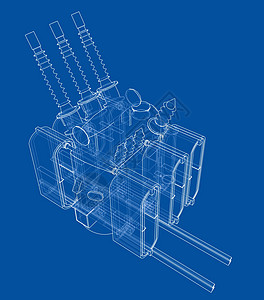 电力变压器概念 韦克托电源线车站瓦楞转换渲染活力密闭插图高压密封图片