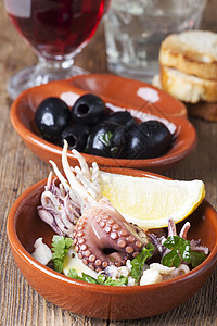 以海产食品特写塔帕斯盘子奢华食物龙虾美食触手乡村塔帕拼盘海鲜图片