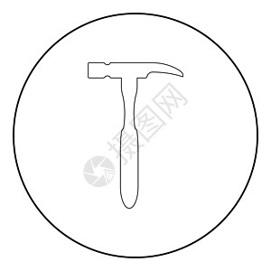 悍马圆形或圆形的黑色图标工艺构造修理工乐器建设者木工工具箱工人工业圆圈图片