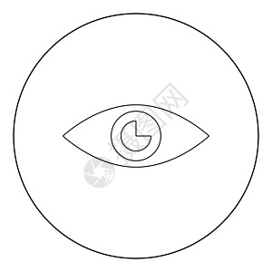 圆形或圆形的眼睛图标黑色手表光眼圆圈商业鸢尾花光学网络图片