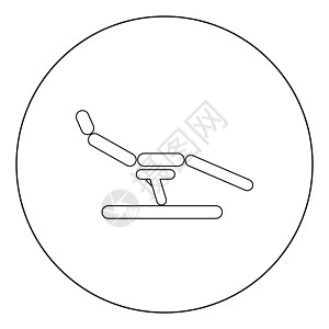 圆形或圆形的牙医椅图标黑色外科机器工具技术医疗药品椅子圆圈座位牙疼图片