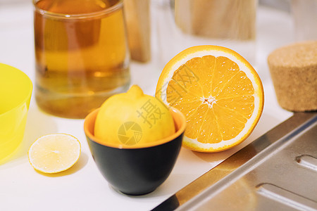 柑橘水果切成两半叶子维生素气候橙子蔬菜热带柚子佛手柑食物团体图片