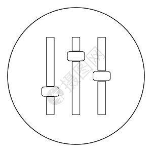 调谐器控制面板图标黑色圆圈放大器工作室圆形体积平衡界面控制把手立体声塑料设计图片