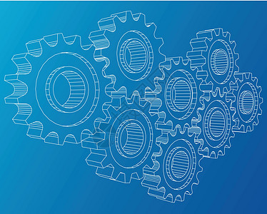 背景工业设计齿轮 概念 3d 线框图技术建造草图机器框架艺术工程绘画工具电脑背景图片