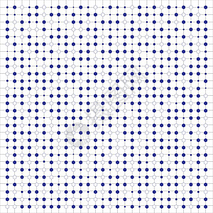 网格背景上的抽象蓝色六边形图案图片