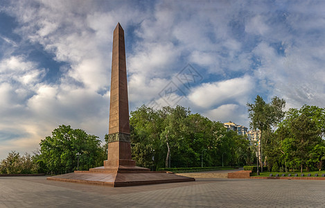 乌克兰敖德萨未知赛船人纪念碑国家地标印象柱子全景公园文化纪念馆旅行正方形图片