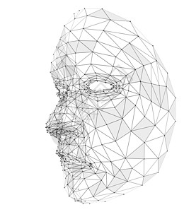 由线 多边形和点组成的人脸医疗男人传感器验证线条控制扫描器粒子识别技术图片