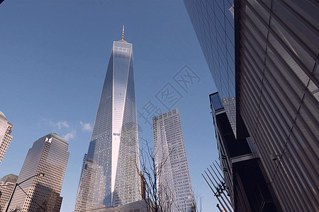 看看纽约的摩天大楼 高楼建筑 盖房子金融窗户建筑学旅行商业蓝色探索玻璃天空中心图片