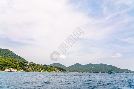 泰国湾高涛岛泰国湾假期蓝色旅游风景海景酒店旅行海洋船舶天空图片