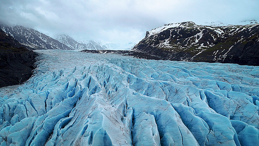 冰岛Vatnajokull国家公园的Skaftafell冰川游客冰山天空旅行洞穴戒指国家公园火山水晶图片