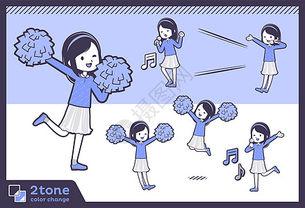 2tone type 蓝色衣服头带少女套装 0知识版主家庭发带网络孩子销售女性小学生学习图片
