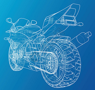运动自行车技术线框  EPS10 格式 矢量创建的 3金属驾驶速度发动机头盔菜刀越野运输车轮机器图片