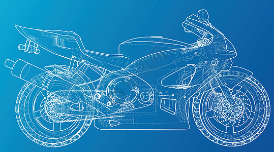 运动摩托车技术线框  EPS10 格式 矢量创建的 3头盔金属运输力量机器绘画越野车轮发动机旅行图片