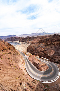 美国胡佛大坝沙漠工程水库基础设施技术天线峡谷活力地标旅游图片