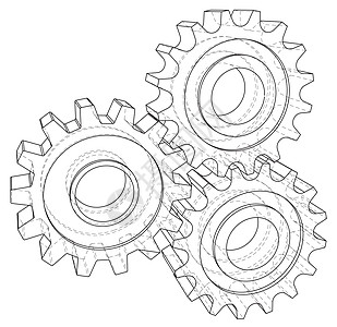 背景工业设计齿轮 概念 3d 线框图牙齿艺术机器电脑力量建造技术工程框架草图图片