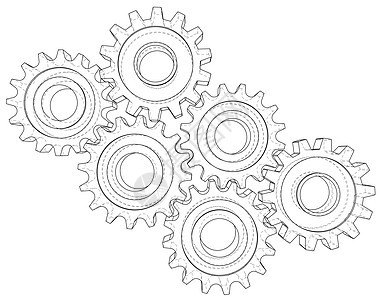 背景工业设计齿轮 概念 3d 线框图金属车轮电脑力量艺术建造圆圈框架牙齿工厂背景图片