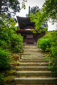 日本京都Jojakko-ji寺庙塔图片
