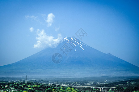 日本藤山公吨风景观光火山历史性顶峰旅行天空世界遗产蓝色图片