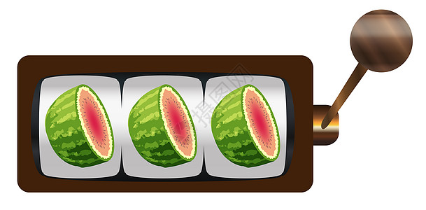水果机 3 Melons或坎塔罗普优胜者失败者武装机器酒吧土匪艺术甜瓜艺术品图片