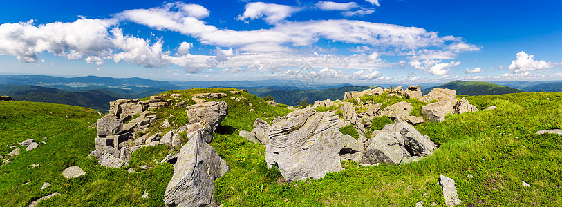 Runa山的岩石 全景图片