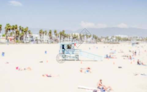 美国加利福尼亚州威尼斯海滩背景的分散分析图片