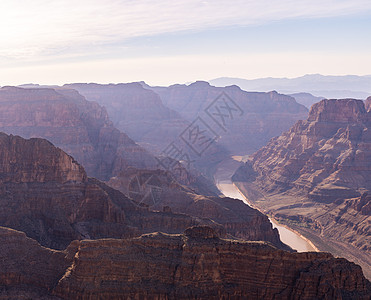 大峡谷西边日落太阳日出沙漠悬崖国家蓝天全景旅行西缘图片