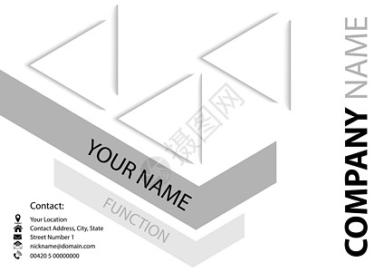 具有几何设计的抽象名片图片