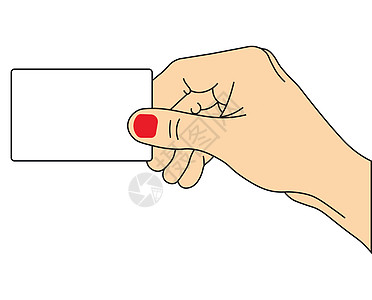 手持身份证卡通片银行商业笔记兴趣帐户手指身份信用顾客图片