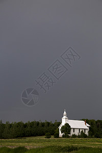 加拿大帕蕊雷风暴云草原教堂农村乡村危险雷雨戏剧性环境风景风暴图片