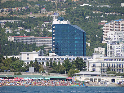 海滨高玻璃酒店综合建筑群 拥有完整的沙滩图片